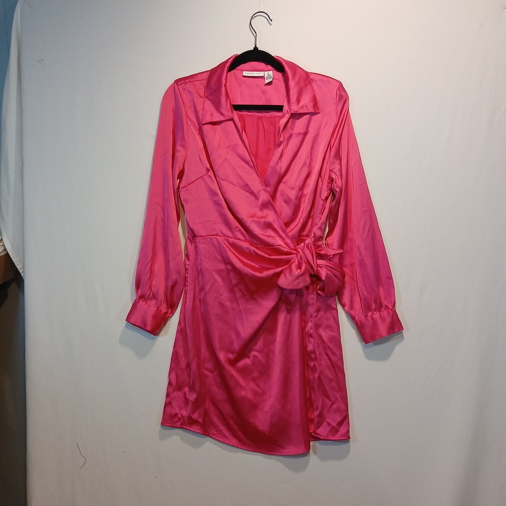 Sincerely Jules sz L wrap dress chic y2k  barbiecore firty 80s 90s soft girl
